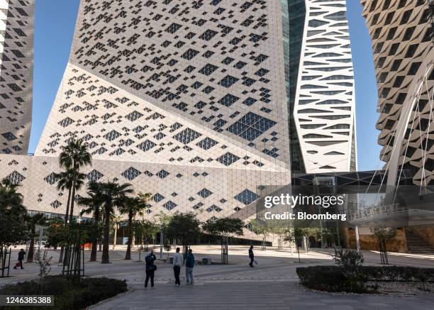 Skyscraper office buildings in the King Abdullah Financial District in Riyadh, Saudi Arabia, on Thursday, Jan. 19, 2023. Mostly shut off to foreign...