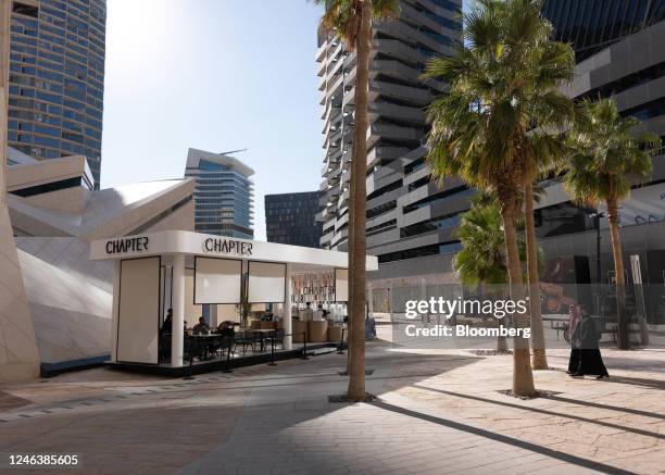 Cafe in the King Abdullah Financial District in Riyadh, Saudi Arabia, on Thursday, Jan. 19, 2023. Mostly shut off to foreign visitors for years,...