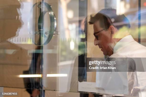 Former Los Angeles City Councilman José Huizar, left, arrives at the Federal Courthouse on Los Angeles Friday, January 20 where he is expected to...