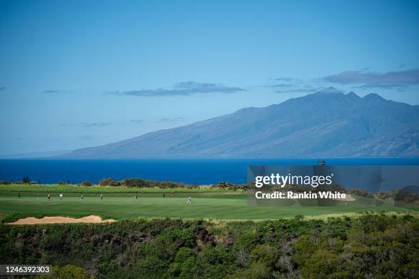 View of the sixth fairway during the final round of the Sentry Tournament of Champions on The Plantation Course at Kapalua on January 8, 2023 in...