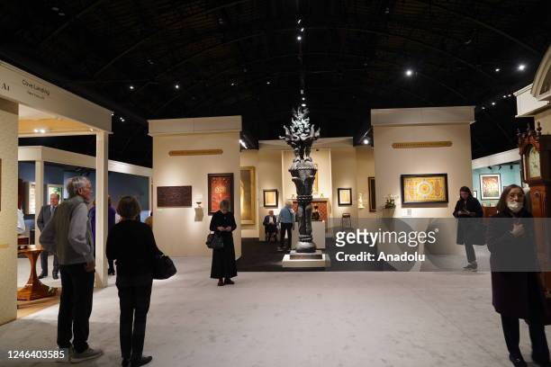 People visit the 69th edition of the Winter Show at the Park Avenue Armory in New York, United States on January 20, 2023. Winter Show, the U.S.'s...