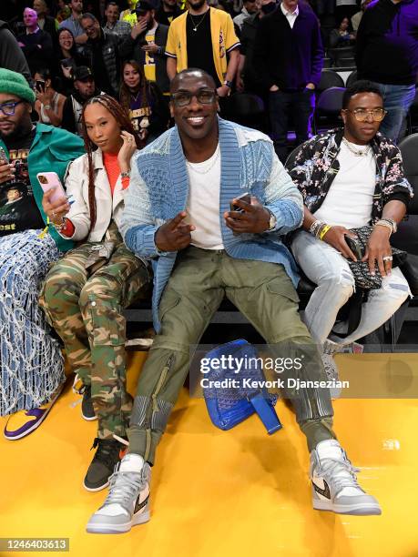 Shannon Sharpe attends the to Los Angeles Lakers and Memphis Grizzlies basketball game at Crypto.com Arena on January 20, 2023 in Los Angeles,...