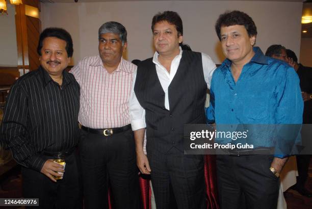 July 29: Pankaj Udhas, Vijay Kalantri, Shashi Ranjan and Arun Govil attend Anup Jalota's Birthday Celebration on July 29, 2008 in Mumbai, India.