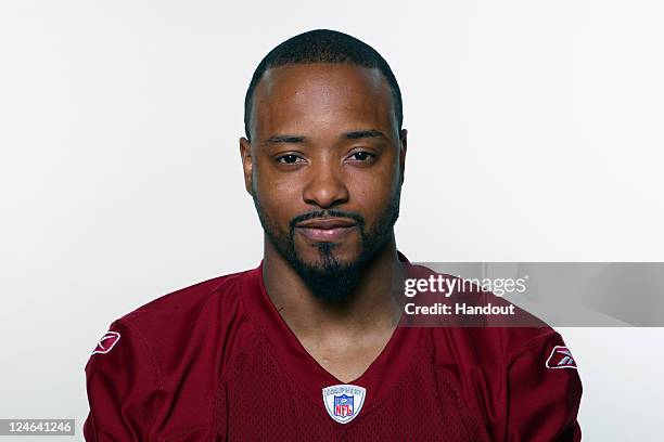 In this handout image provided by the NFL, Santana Moss of the Washington Redskins poses for his NFL headshot circa 2011 in Ashburn, Virginia.