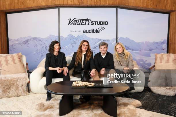 Lana Wilson, Brooke Shields, George Stephanopoulos and Ali Wentworth at the Variety Sundance Studio, Presented by Audible on January 21, 2023 in Park...