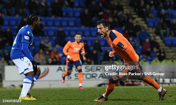 Barisic Rangers Rangers' Borna Barisic celebrates his goal to make it 1-0 during a ...