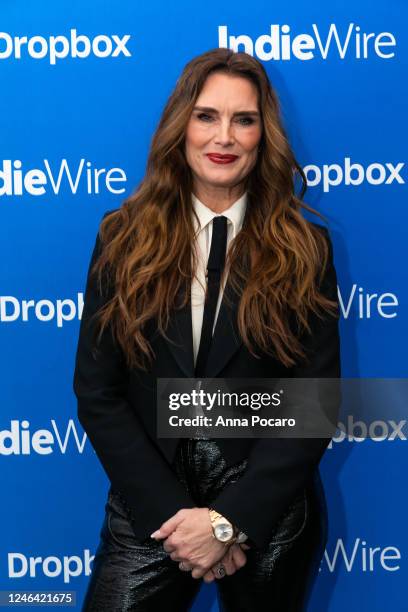 Brooke Shields at the IndieWire Sundance Studio, Presented by Dropbox on January 21, 2023 in Park City, Utah.