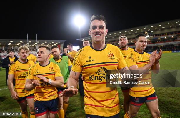 Belfast , United Kingdom - 21 January 2023; James Hume of Ulster after his side's victory in the Heineken Champions Cup Pool B Round 4 match between...