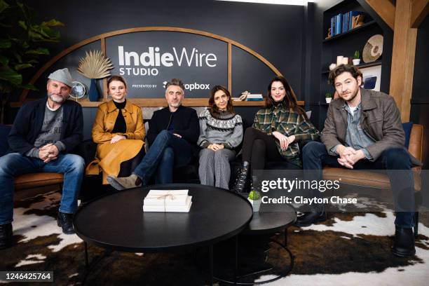 Thomasin McKenzie, William Oldroyd, Ottessa Moshfegh, Anne Hathaway and Luke Geobel at the IndieWire Sundance Studio, Presented by Dropbox on January...