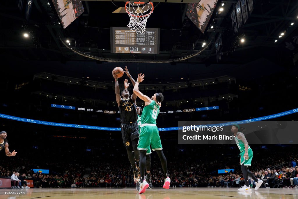 Pascal Siakam of the Toronto Raptors goes to the basket against the ...