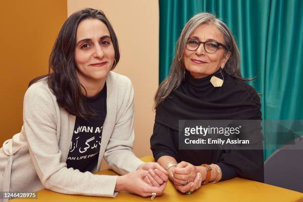 Sierra Urich and Mitra Samimi Urich of Jonah pose for a portrait at Getty Images Portrait Studio at Stacy's Roots to Rise Market on January 21, 2023...
