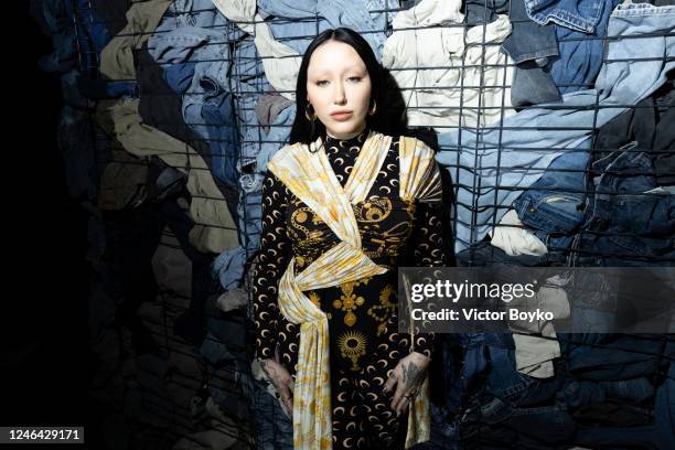 Noah Cyrus attends the Marine Serre Menswear Fall-Winter 2023-2024 show as part of Paris Fashion Week on January 21, 2023 in Paris, France.