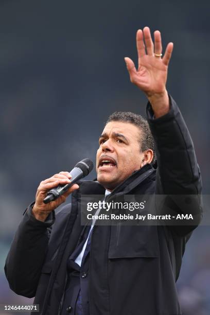 Chris Kamara ahead of the Premier League match between Leeds United and Brentford FC at Elland Road on January 22, 2023 in Leeds, United Kingdom.