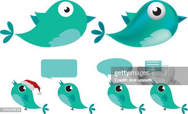little birds - text box vector stock illustrations