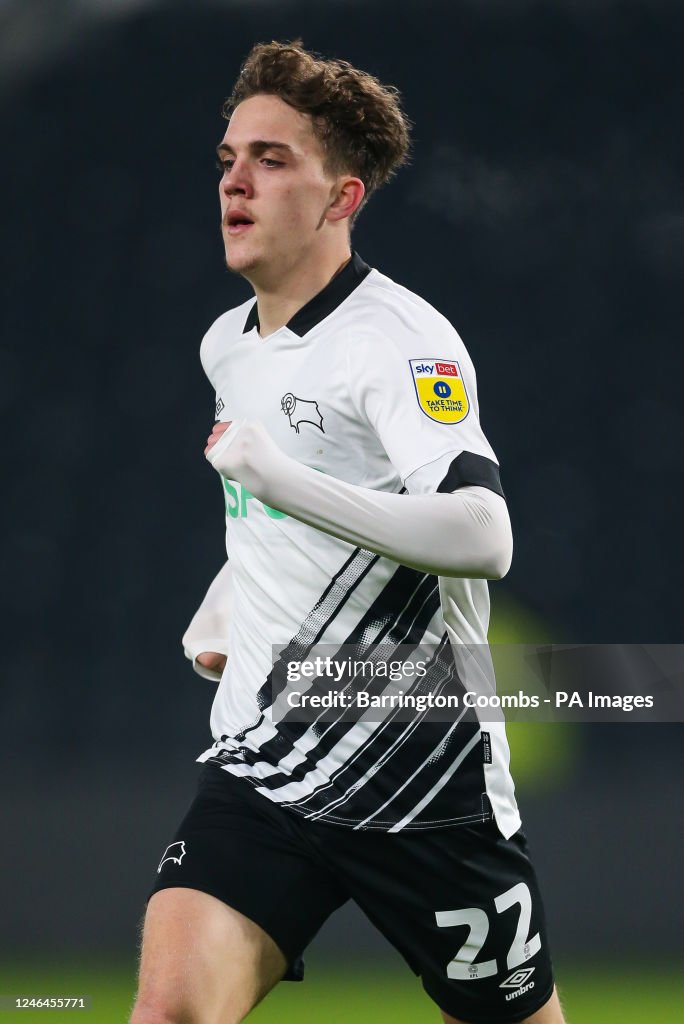Tom Springett Derby County's Tony Springett warms down after the Sky Bet League One ...