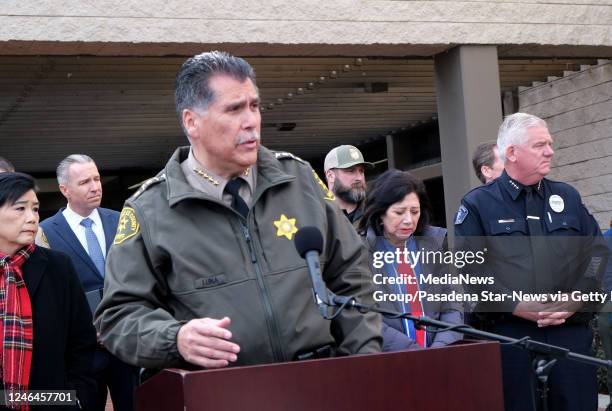 Monterey Park, CA Los Angeles County Sheriff Robert G. Luna, Homicide Bureau Captain Andrew Meyer; FBI Assistant Director Donald Alway, Los Angeles...