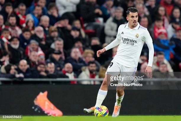 Dani Ceballos central midfield of Real Madrid and Spain in action during the LaLiga Santander match between Athletic Club and Real Madrid CF at San...