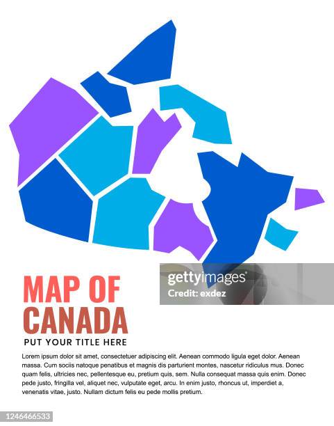 canada map on page design - map of canada stock illustrations