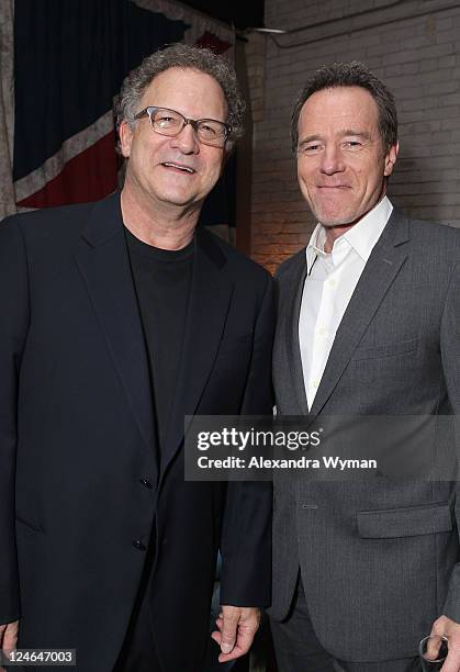 Actors Albert Brooks and Bryan Cranston attend the "Drive" party hosted by GREY GOOSE Vodka at Soho House Pop Up Club during the 2011 Toronto...