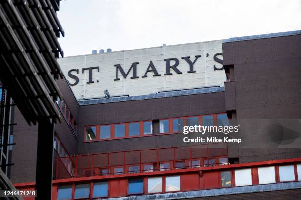 St Mary's Hospital on 9th January 2023 in London, United Kingdom. St Mary's Hospital is an NHS hospital in Paddington, in the City of Westminster,...