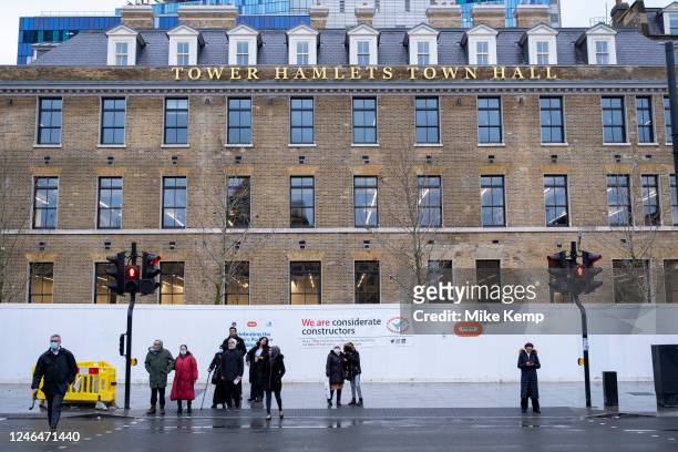 New Tower Hamlets Town Hall Whitechapel under construction on 10th January 2023 in London, United Kingdom. Tower Hamlets Council are close to...