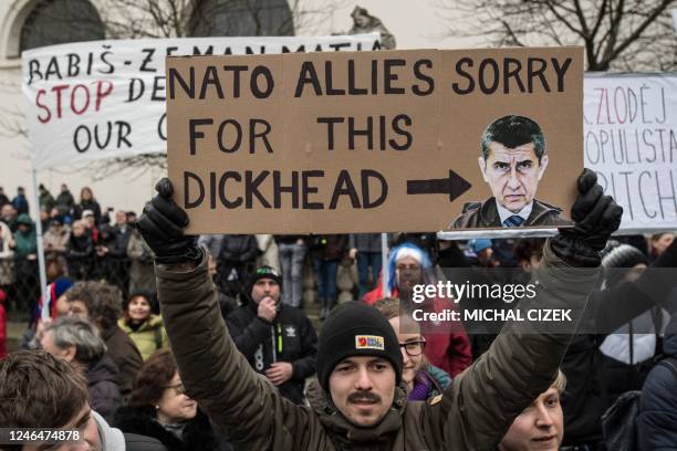 Supporters of Candidate for the Czech Presidential elections and former Chief of the General Staff of the Army of the Czech Republic Petr Pavel...