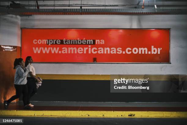 An advertisement for Americanas in Brasilia, Brazil, on Friday, Jan. 20, 2023. Americanas SA imploded following a revelation that it was hiding more...