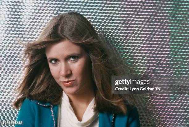 Portrait of American actress Carrie Fisher, 1978.