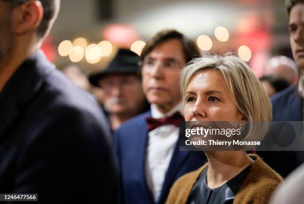 Minister-President of Wallonia Elio Di Rupo , Belgium Minister of Defence Ludivine Dedonder and the Belgium Federal State Secretary for Recovery and...