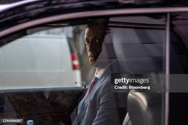 Alex Spiro, attorney for Elon Musk, departs court in San Francisco, California, US, on Monday, Jan. 23, 2023. Investors suing Tesla and Elon Musk,...