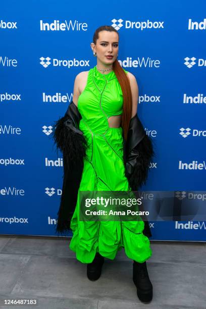 Bella Thorne at the IndieWire Sundance Studio, Presented by Dropbox on January 23, 2023 in Park City, Utah.