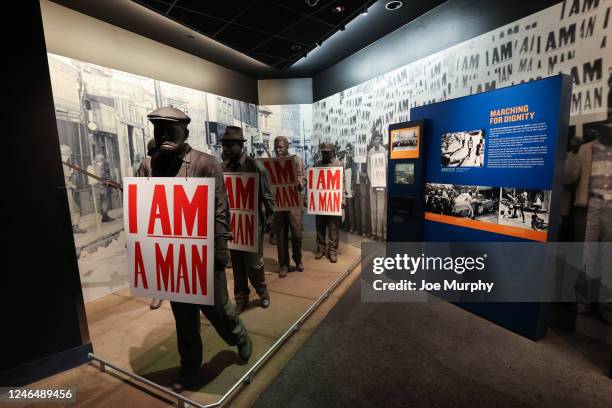 View of the National Civil Rights Museum on January 15, 2023 at the National Civil Rights Museum at the Lorraine Motel in Memphis, Tennessee. NOTE TO...