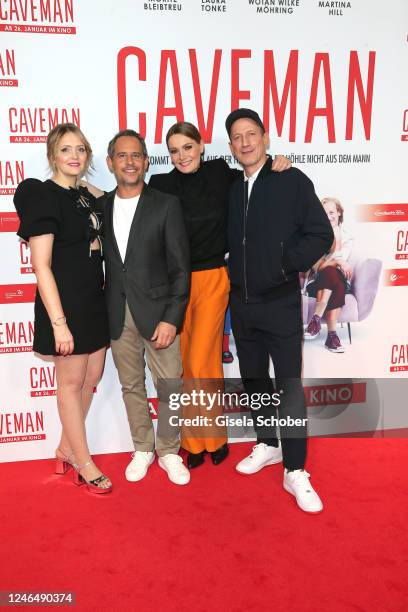 Laura Tonke, Moritz Bleibtreu, Martina Hill, Wotan Wilke Möhring during the premiere of the new Constantin Film movie "Caveman" on January 23, 2023...