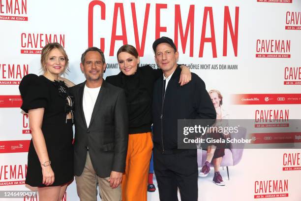 Laura Tonke, Moritz Bleibtreu, Alexandra Neldel, Wotan Wilke Möhring during the premiere of the new Constantin Film movie "Caveman" on January 23,...
