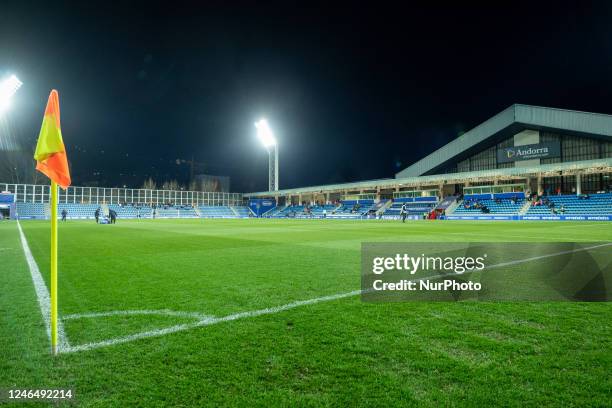 General view inside the stadium prior to the Liga SmartBank match between FC Andorra v Albacete BP at Estadi Nacional on January 23, 2023. A general...