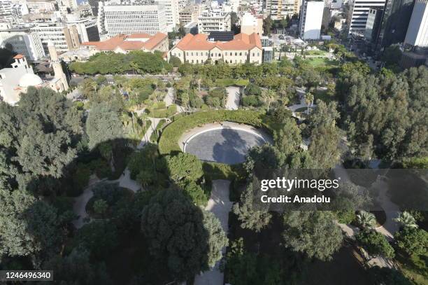 An aerial view of the Industrial Park, which is an Ottoman heritage in the central of Beirut, Lebanon on January 13, 2023. The park, which is open to...