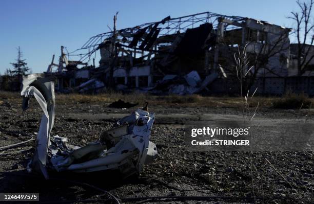 View of the Russian-controlled town of Severodonetsk in the eastern Lugansk region on January 24, 2023.