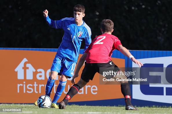 Summer Inacio Samuele Inacio of Italy U15 in action during the International... News ...