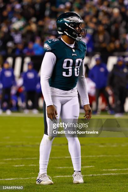 Philadelphia Eagles defensive end Robert Quinn during the NFC Divisional playoff game between the Philadelphia Eagles and the New York Giants on...