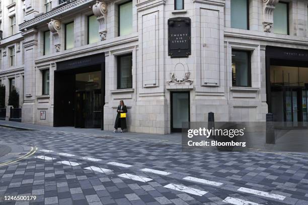 The building which houses the UK offices of Twitter Inc. At 20 Air Street in London, UK, on Tuesday, Jan. 24, 2023. Twitter was sued by the Crown...