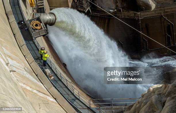 Water is released at 15 cubic feet per second from the Santa Anita Dam. 600,000 cubic yards of muck more than 80 feet deep have collected in the...