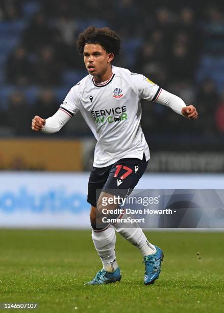 Bolton Wanderers' Shola Shoretire during the Sky Bet League One between Bolton Wanderers and Forest Green at University of Bolton Stadium on January...