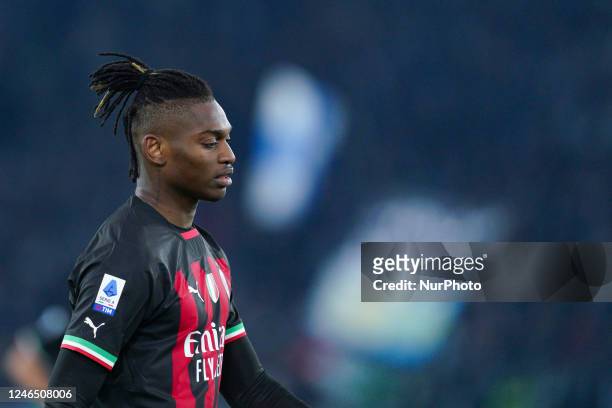 Rafael Leao of AC Milan looks dejected during the Serie A match between SS Lazio and AC Milan at Stadio Olimpico, Rome, Italy on 24 January 2023.