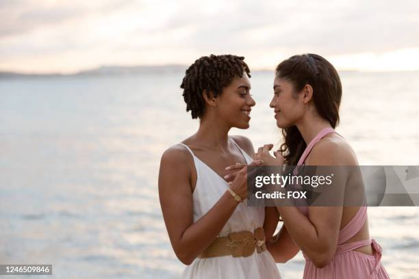 Kiara Barnes and guest star Maria Gabriela Gonzalez in The Urn episode of FANTASY ISLAND airing Monday, Jan. 30 on FOX.