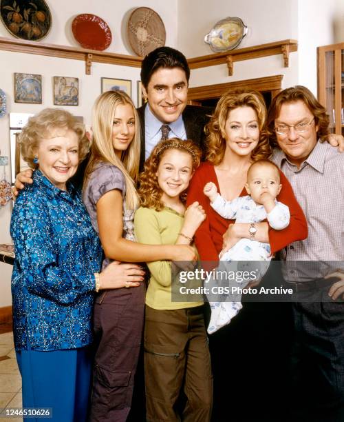 Ladies Man. A CBS television sitcom. Premiere episode broadcast September 20, 1999. Left to right, Betty White ; Kaley Cuoco ; Alfred Molina ; Alexa...