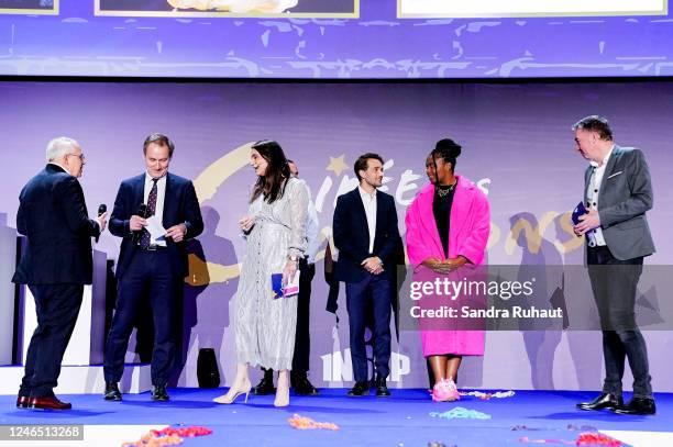 Fabien CANU, general director of INSEP, Romain BOISSON of Visa, Romain CANNONE of France, Hugo BOUCHERON of France and Romane DICKO of France and...