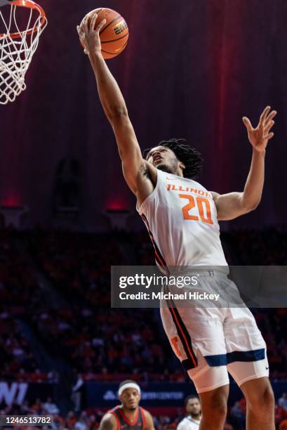 Ty Rodgers of the Illinois Fighting Illin shoots the ball during the first half of the game against the Ohio State Buckeyes at State Farm Center on...