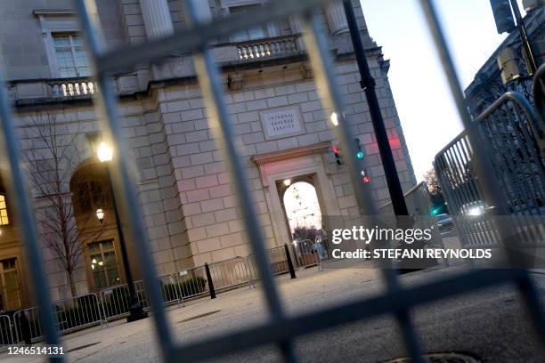 View of the Internal Revenue Service building in Washington, DC, on January 24, 2023.