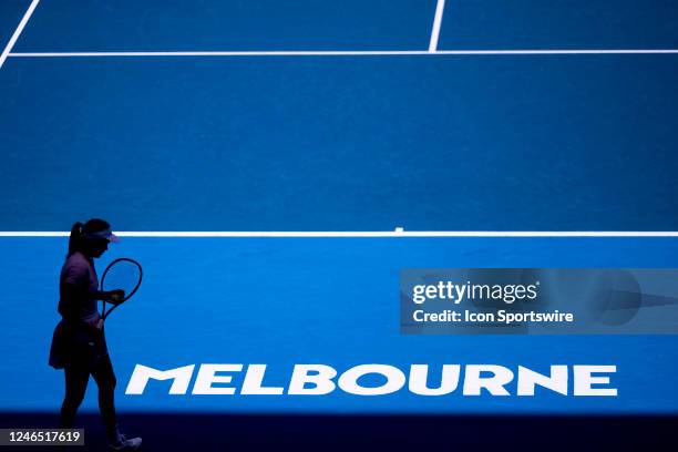 Donna Vekic of Croatia in action during the Quarterfinals of the 2023 Australian Open on January 25 2023, at Melbourne Park in Melbourne, Australia.