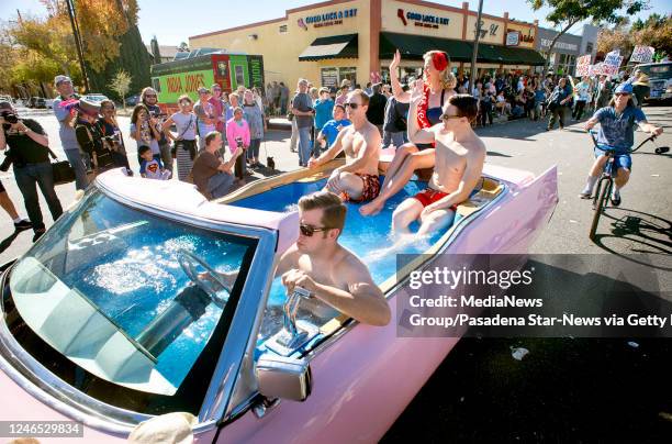 The Car Pool DeVille during the 38th Occasional Pasadena Doo Dah Parade tours Colorado Boulevard Nov. 22, 2015.